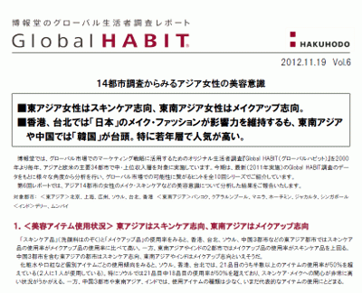 博報堂・アジア女性の美容意識