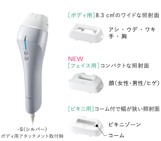 全身ムダ毛ケア！顔にも体にも使える光美顔器発売